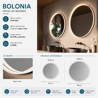 Espejo de baño Bolonia Ledimex