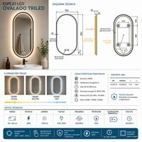 Espejo de baño Milano Ledimex