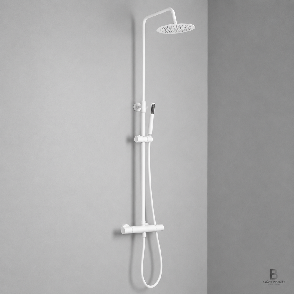Columna de ducha Ergos Termostática Blanca
