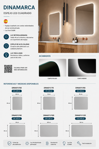 Espejo de baño rectangular Dinamarca Ledimex