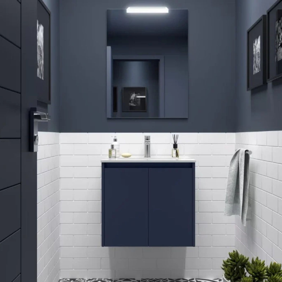 Conjunto mueble de baño Noja Salgar 2 puertas suspendido