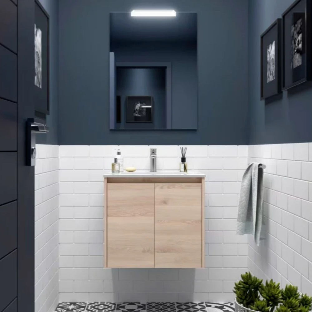 Conjunto mueble de baño Noja Salgar 2 puertas suspendido