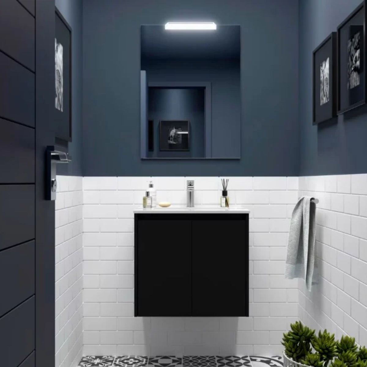 Conjunto mueble de baño Noja Salgar 2 puertas suspendido