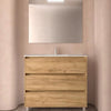 Conjunto mueble de baño 3 cajones con patas Noja Salgar