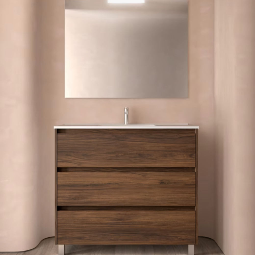 Conjunto mueble de baño 3 cajones con patas Noja Salgar