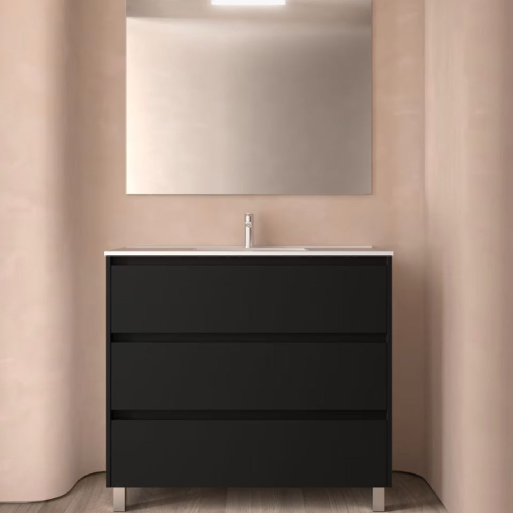 Conjunto mueble de baño 3 cajones con patas Noja Salgar