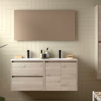 Mueble de baño con encimera de madera Noja Salgar