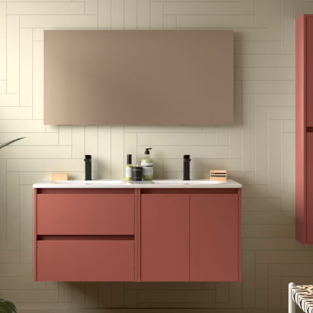Mueble de baño con encimera de madera Noja Salgar