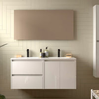 Mueble de baño con encimera de madera Noja Salgar