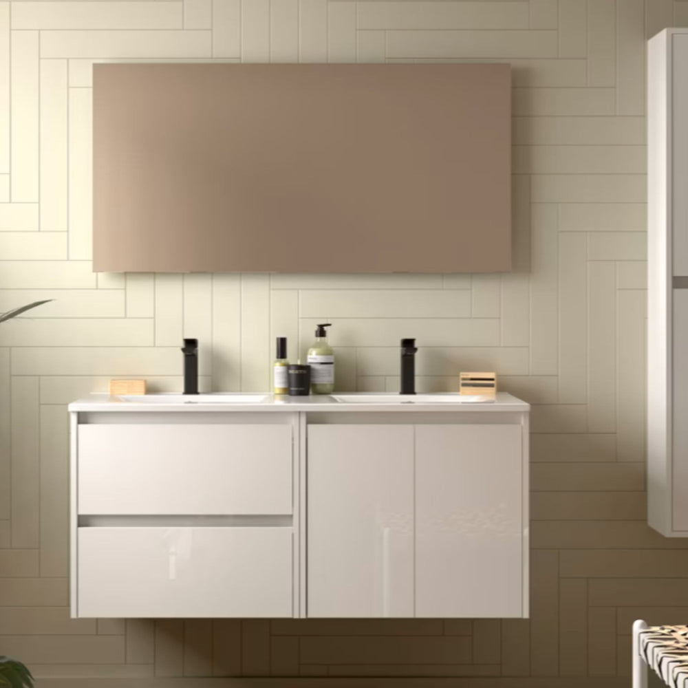 Mueble de baño con encimera de madera Noja Salgar