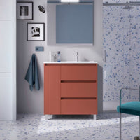 Conjunto mueble de baño Noja Salgar con patas y 3 cajones