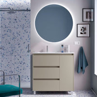Conjunto mueble de baño Noja Salgar con patas y 3 cajones