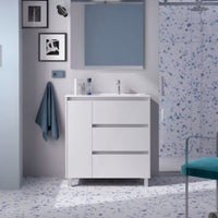 Conjunto mueble de baño Noja Salgar con patas y 3 cajones
