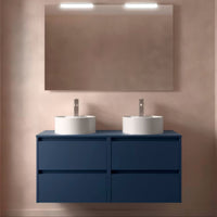 Conjunto mueble de baño con encimera de madera Noja Salgar Incrustado
