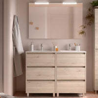 Conjunto mueble de baño Noja Salgar 6 cajones con patas