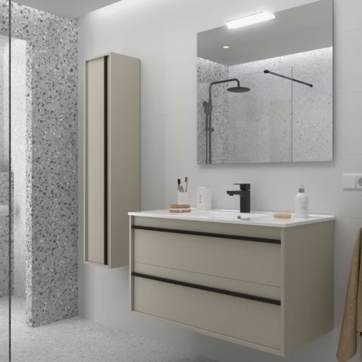 Conjunto mueble de baño Attila Salgar Suspendido