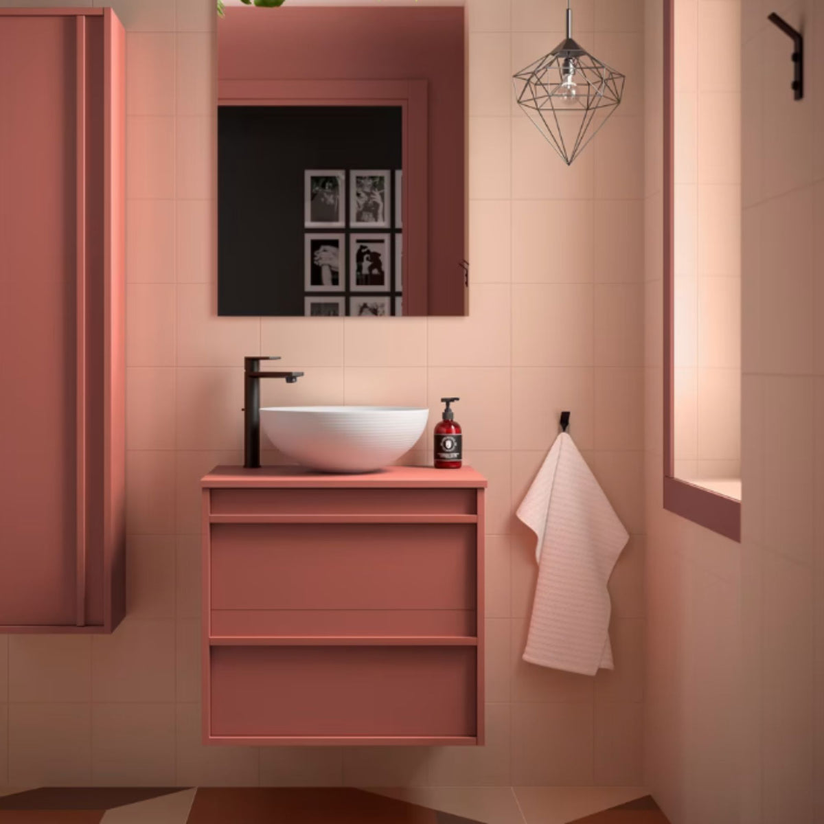 Mueble de baño con encimera de madera Attila Salgar