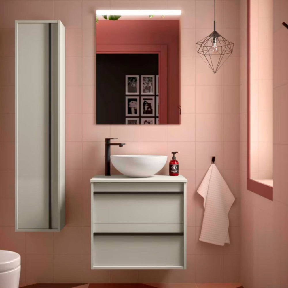 Mueble de baño con encimera de madera Attila Salgar