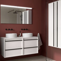 Mueble de baño con encimera de madera Attila Salgar 140 cm