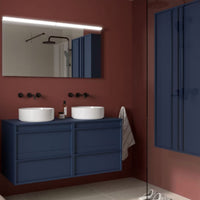 Mueble de baño con encimera de madera Attila Salgar 140 cm