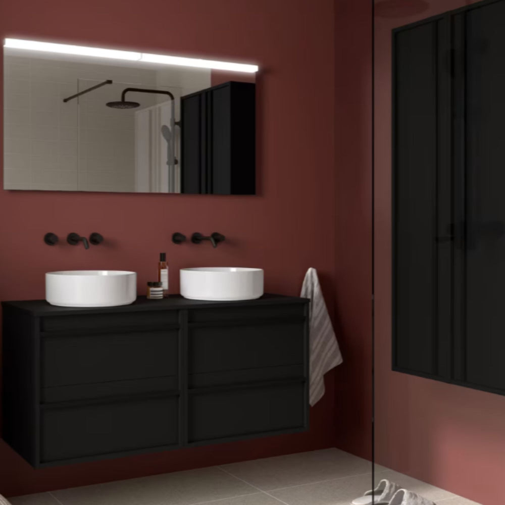 Mueble de baño con encimera de madera Attila Salgar 140 cm