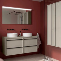 Mueble de baño con encimera de madera Attila Salgar 140 cm