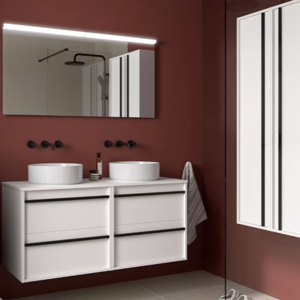 Mueble de baño con encimera de madera Attila Salgar 120 cm