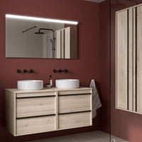 Mueble de baño con encimera de madera Attila Salgar 120 cm