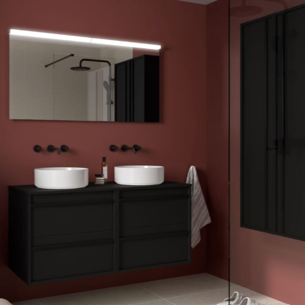 Mueble de baño con encimera de madera Attila Salgar 120 cm