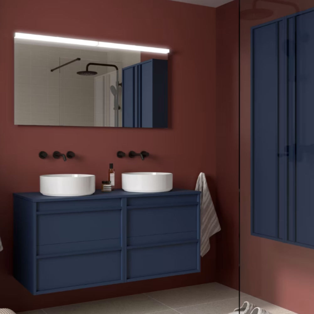 Mueble de baño con encimera de madera Attila Salgar 120 cm