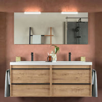 Conjunto mueble de baño Attila Salgar 140 cm con 4 cajones