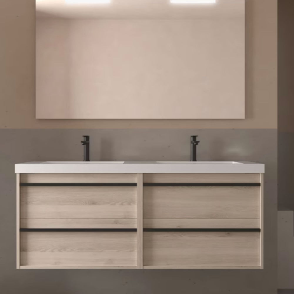 Conjunto mueble de baño Attila Salgar 140 cm con 4 cajones