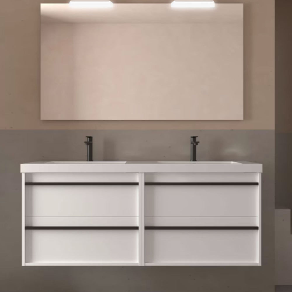 Conjunto mueble de baño Attila Salgar 140 cm con 4 cajones