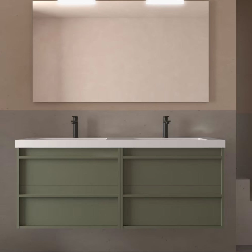 Conjunto mueble de baño Attila Salgar 140 cm con 4 cajones