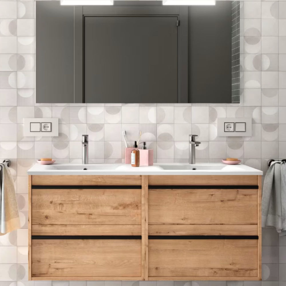 Conjunto mueble de baño Attila Salgar 120 cm 4 cajones