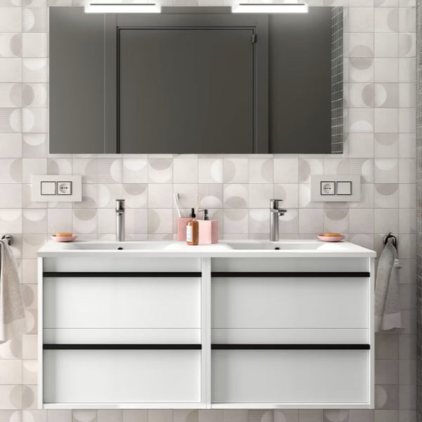 Conjunto mueble de baño Attila Salgar 120 cm 4 cajones