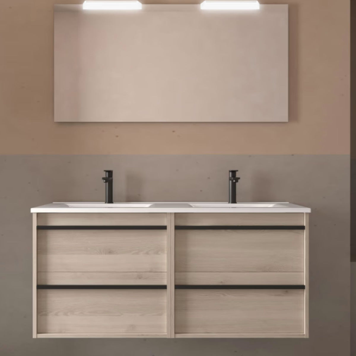Conjunto mueble de baño Attila Salgar 120 cm 4 cajones