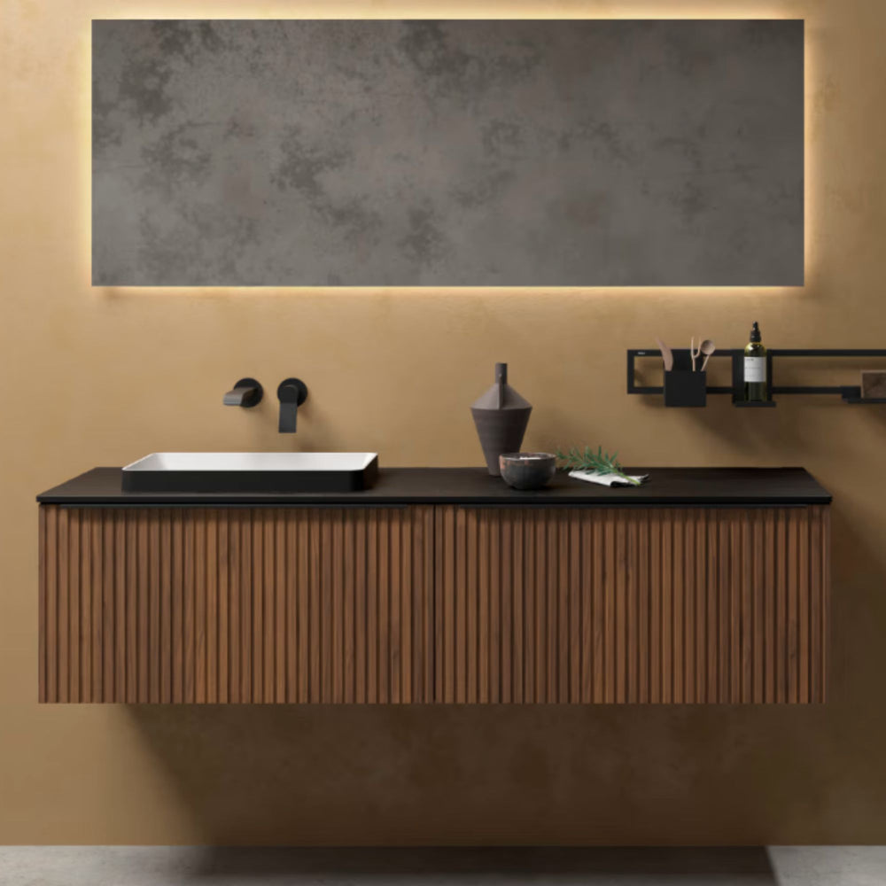 Mueble de baño con encimera de madera Biba Salgar