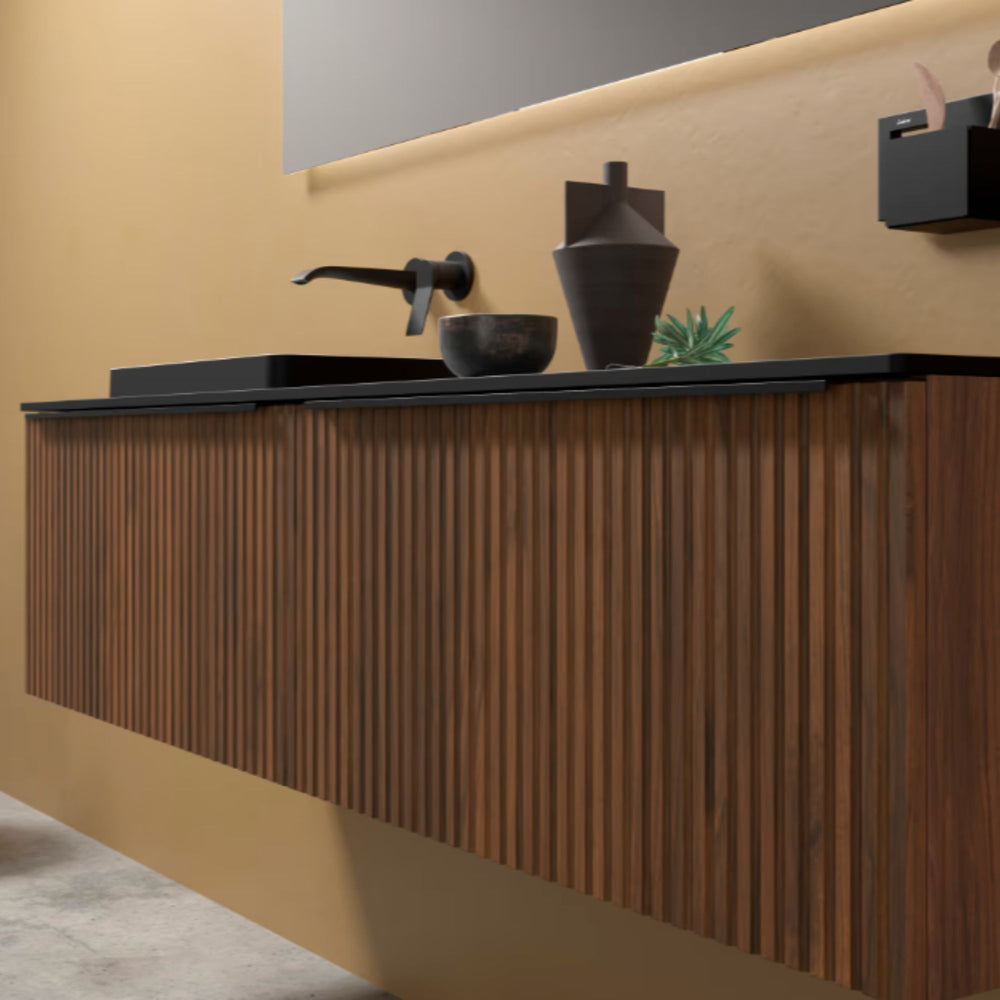 Mueble de baño con encimera de madera Biba Salgar