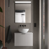 Mueble de baño con encimera de madera Biba Salgar 1 cajón