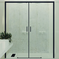 Mampara Signature Frontal 2 puertas correderas Negra