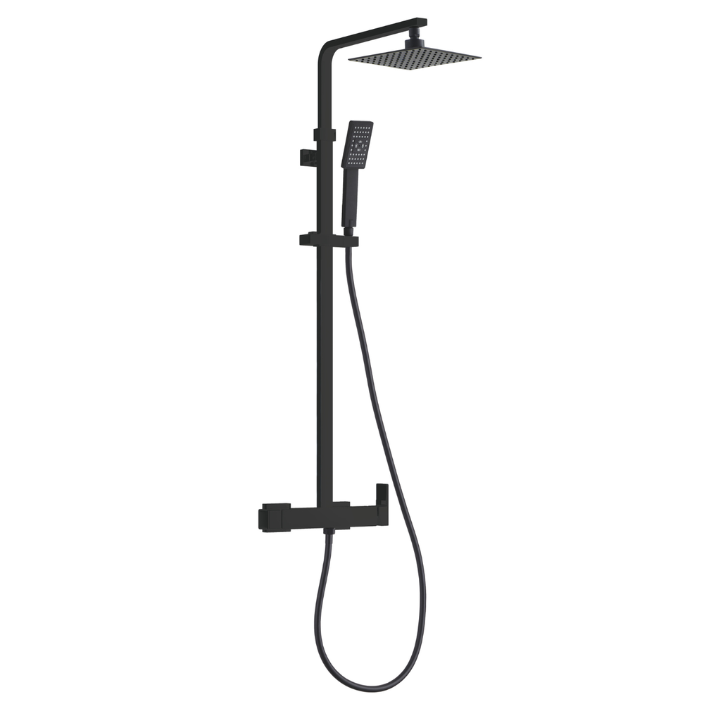 Columna de ducha Skara Monomando Negro