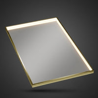 Espejo de baño cuadrado oro cepillado Ability Ledimex