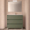 Conjunto mueble de baño 3 cajones con patas Noja Salgar
