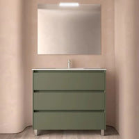 Conjunto mueble de baño 3 cajones con patas Noja Salgar