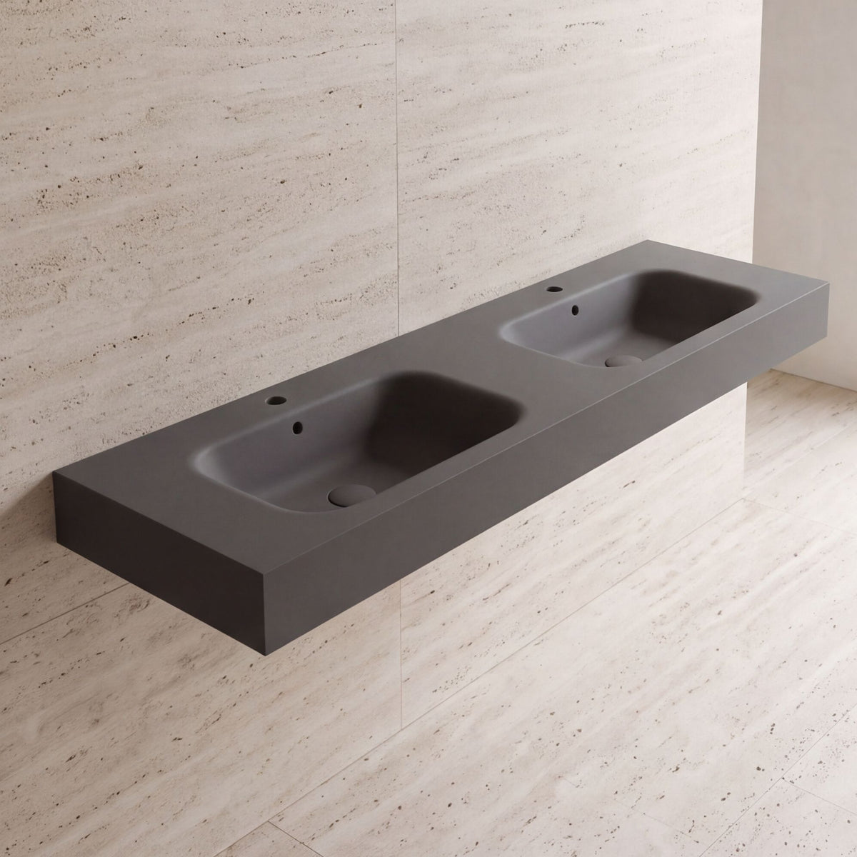 Lavabo Suspendido Doble Seno Malik - Fossil Natura