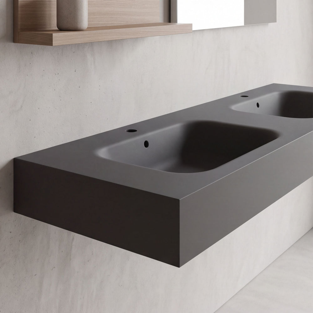Lavabo Suspendido Doble Seno Malik - Fossil Natura