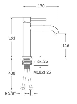 MONOMANDO LAVABO PLENUM