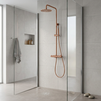 Columna de ducha Termostática Serie Monza Acabado Oro Rosa