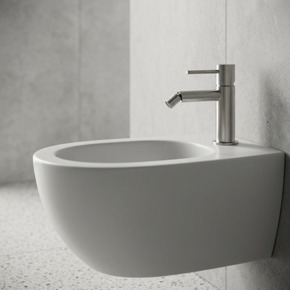 Grifo de Bidet Monomando Serie Monza Acabado Niquel